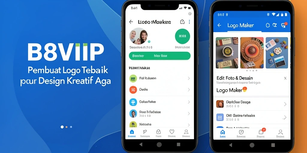 Tampilan antarmuka B8VIP saat membuat logo dengan alat yang intuitif.