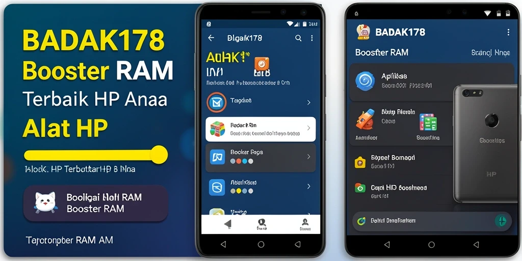 Antarmuka mudah digunakan untuk optimasi RAM ponsel.