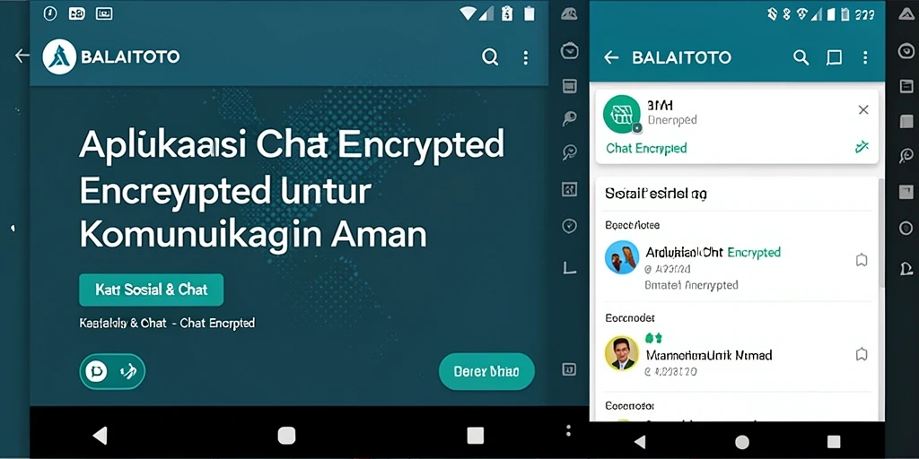 Tampilan antarmuka aplikasi BALAITOTO dengan fitur Chat Encrypted.