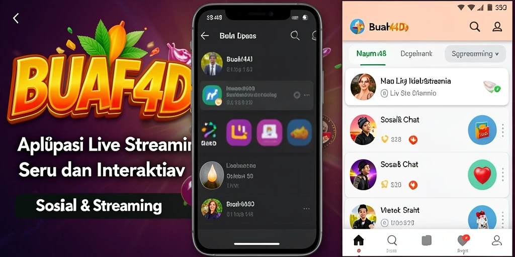 Tampilan antarmuka BUAH4D yang menarik saat Live Streaming.