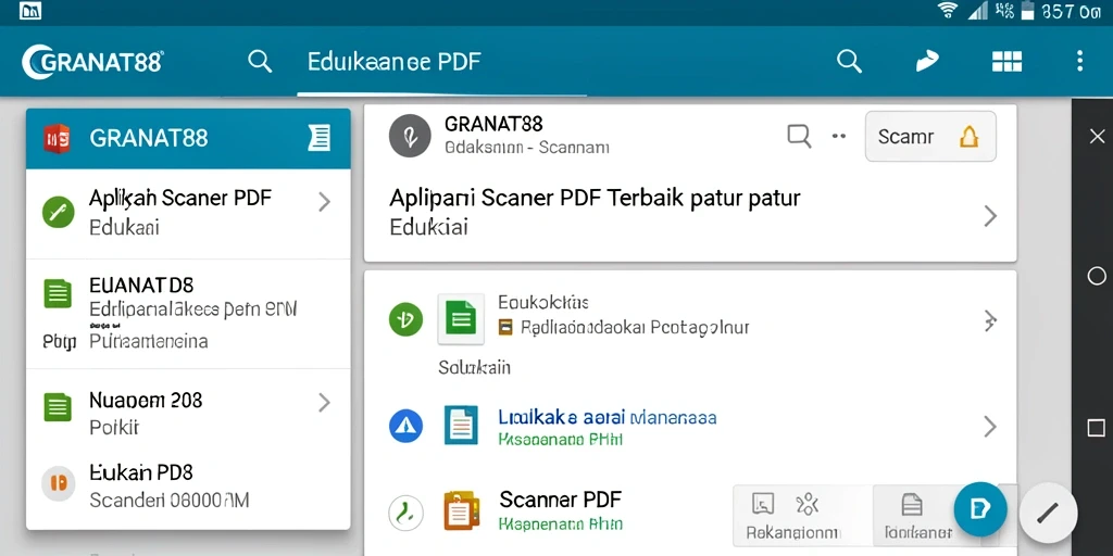 Tampilan antarmuka pengguna GRANAT88 saat melakukan pemindaian PDF.