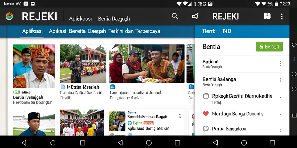 Tampilan antarmuka utama aplikasi REJEKI yang informatif.