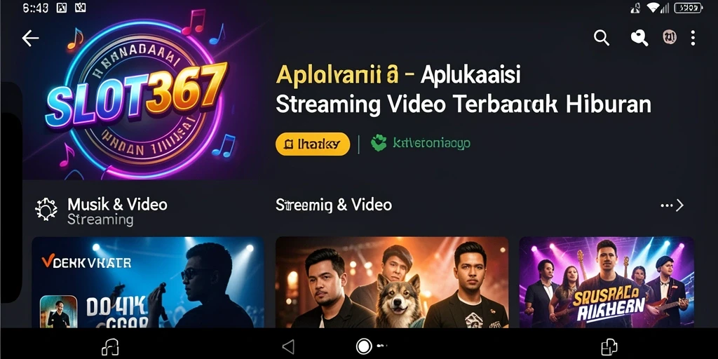 Antarmuka pengguna SLOT367 yang menarik dan fungsional untuk streaming video.