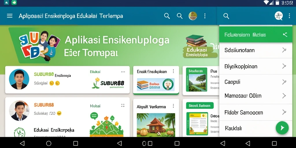 Antarmuka pengguna SUBUR88 yang informatif dan menarik.