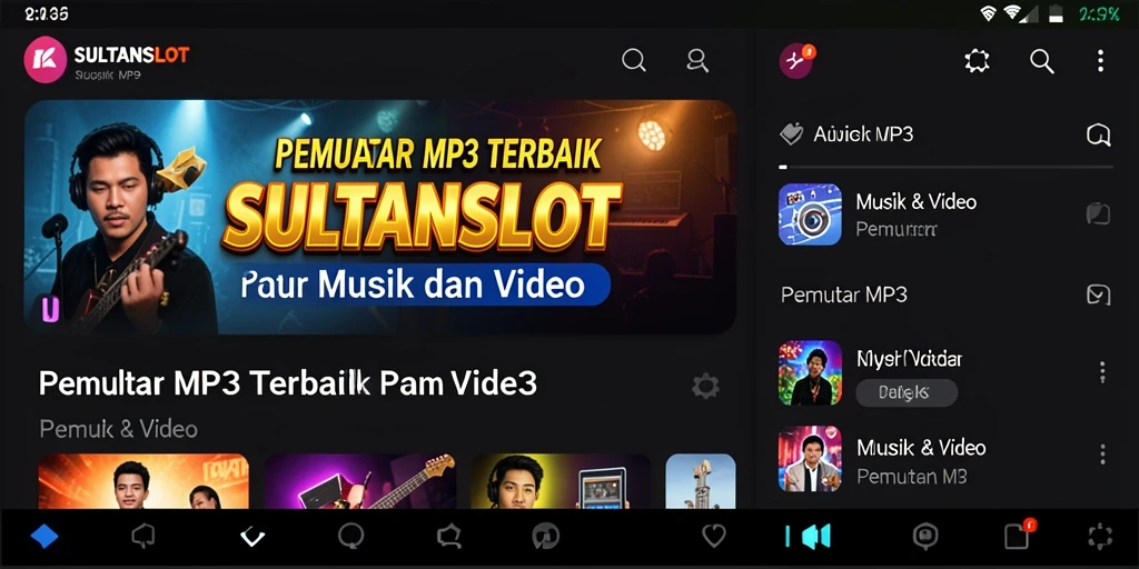 Tampilan antarmuka SULTANSLOT yang ramah pengguna untuk Pemutar MP3
